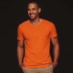 T-SHIRT JAMES&NICHOLSON UOMO IN JERSEY FIAMMATO 100%COTONE