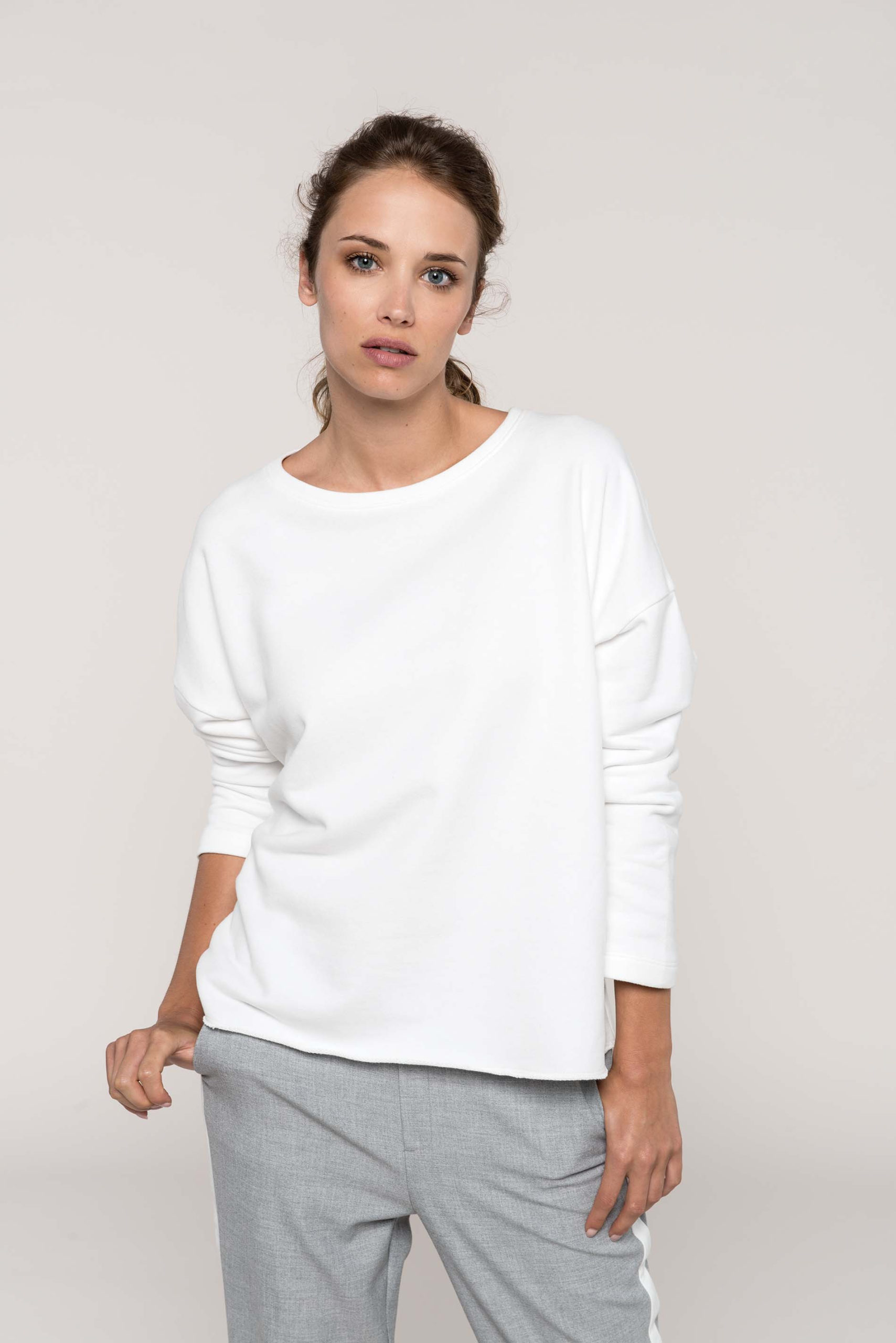K471_2018 FELPA OVERSIZE LOOSE DONNA KARIBAN - immagine 1