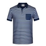 POLO JAMES&NICHOLSON  UOMO RIGHE 100% COTONE personalizzabili con ricami e stampe - immagine 5