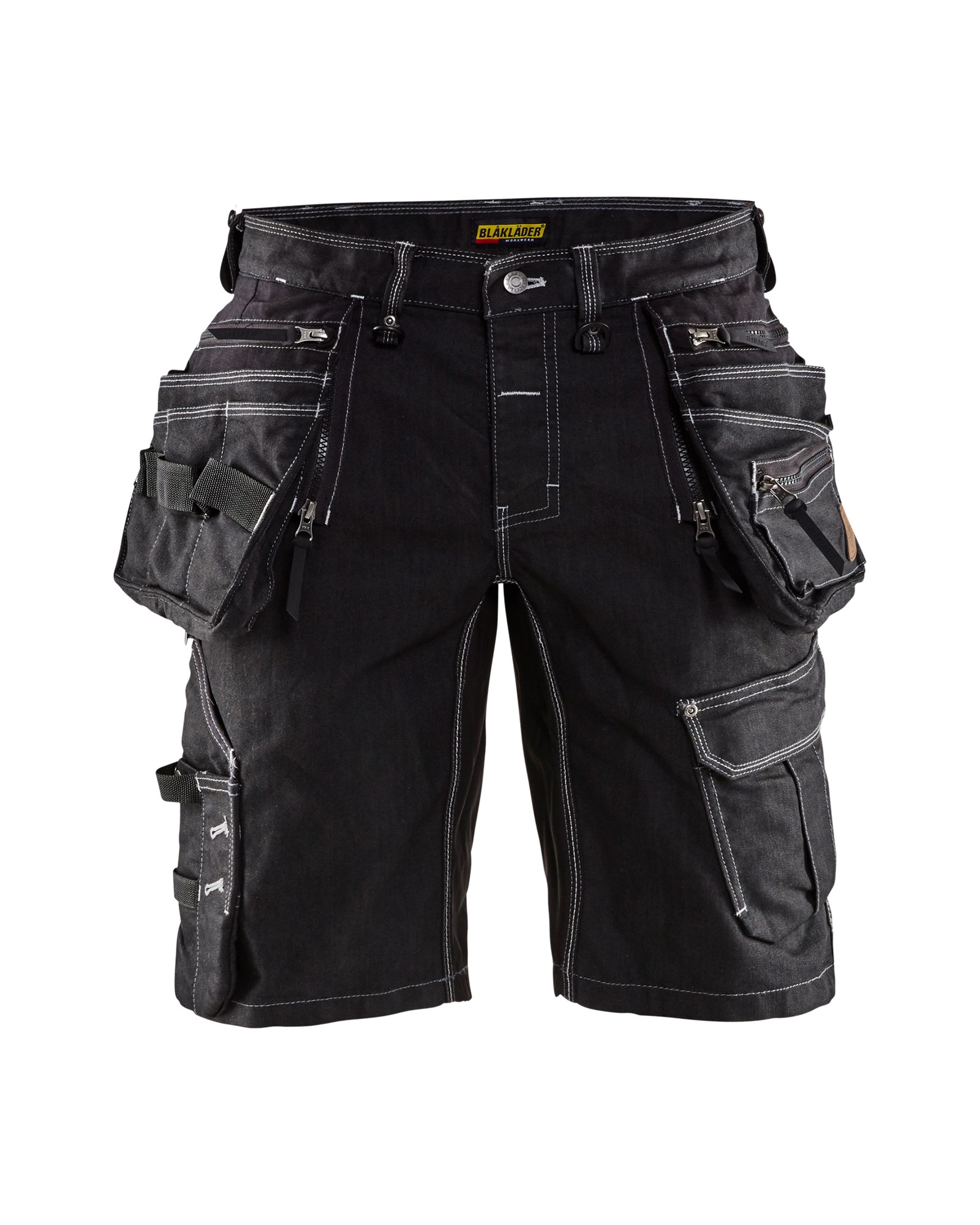 0e6c8f41-dc49-4918-b443-a95fd261d4e5 nero Pantaloncini Artigiano Stretch - immagine 1