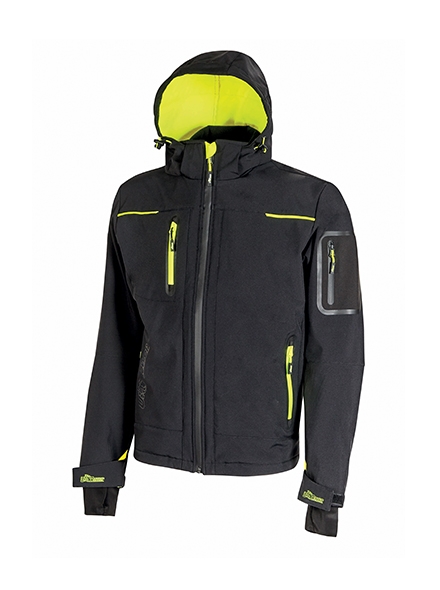 giacca-soft-shell-upower-modello-space-colore-black-carbon Giubbotto Soft shell U-Power Space - immagine 1