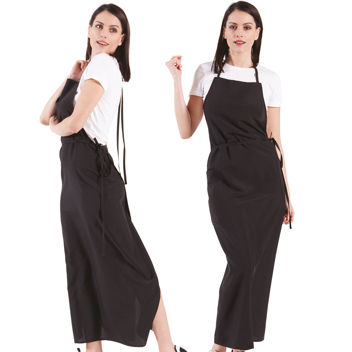 DANY-nero-lato-elena-8031-8034 Grembiule Dany Candeggiabile No-Stiro Sara Creazioni - immagine 1