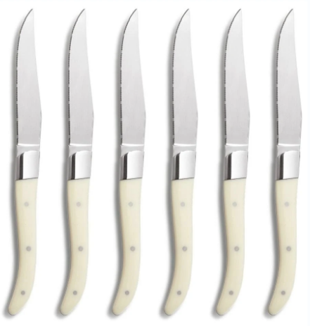 Schermata 2023-11-21 alle 18.29.00 Chuleteros HQ Coltello Steak Microseghettato ACR Manico White 7442 - immagine 1