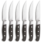 Coltello Steak Lama Seghettata Aconcagua Black 7445