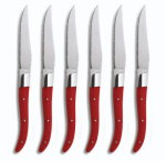 Coltello Steak Lama Microseghettata ACR Manico Red 7443
