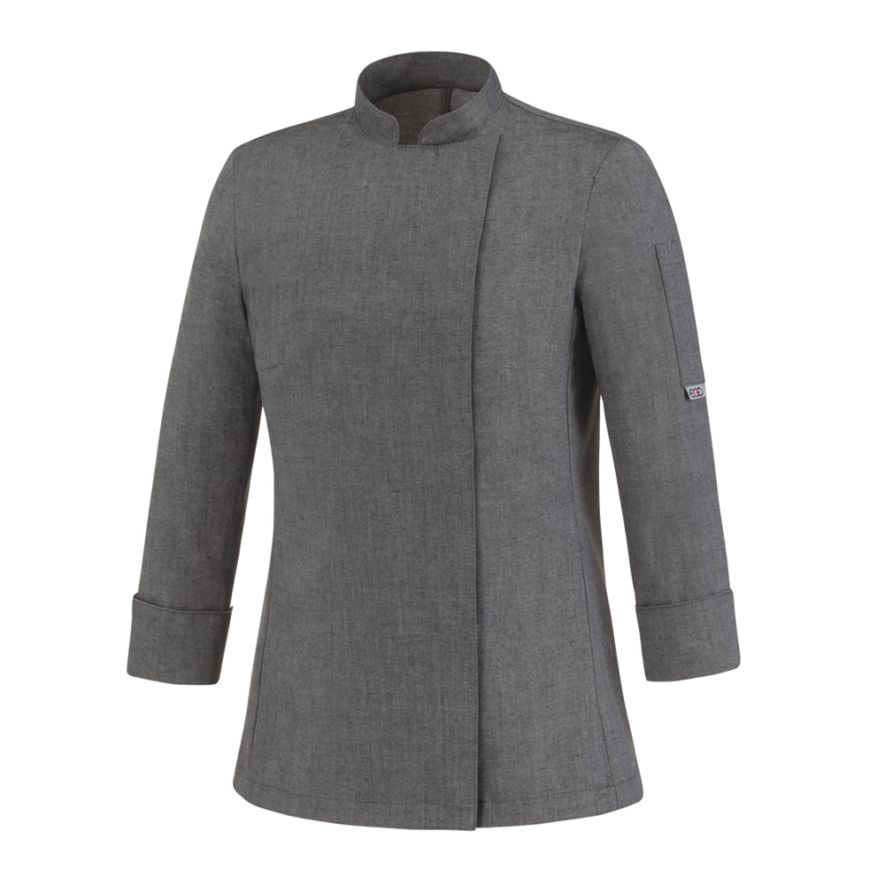 1005067C_GIRL_GREY_MIX Giacca Cuoco Donna Girl Grey Mix EgoChef - immagine 1