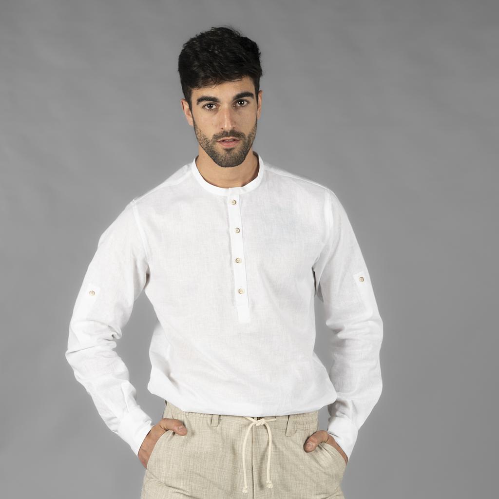 210007-101-38 Camicia Uomo Colletto Alla Coreana Tiwi Gary's - immagine 1